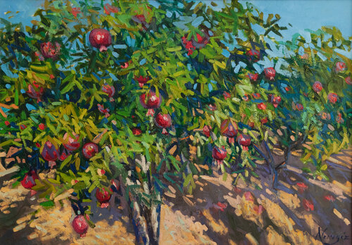 Pomegranate tree von Nargiz Guliyeva, Malerei kaufen auf Singulart