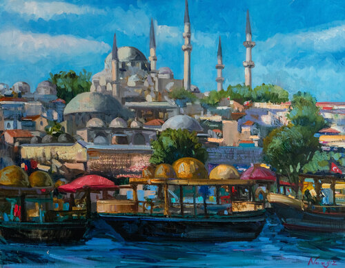Istanbul van Nargiz Guliyeva, Schilderij te koop op Singulart