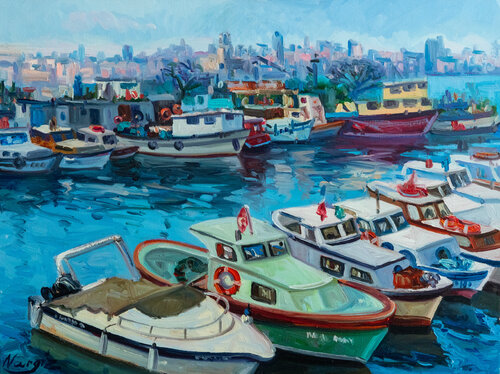 The port von Nargiz Guliyeva, Malerei kaufen auf Singulart