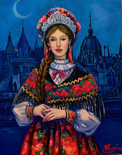 Hungarian Woman par Nargiz Guliyeva, Peinture en vente sur Singulart