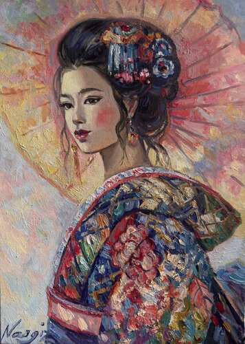 The muse from Kyoto by Nargiz Guliyeva, Painting for Sale on Singulart