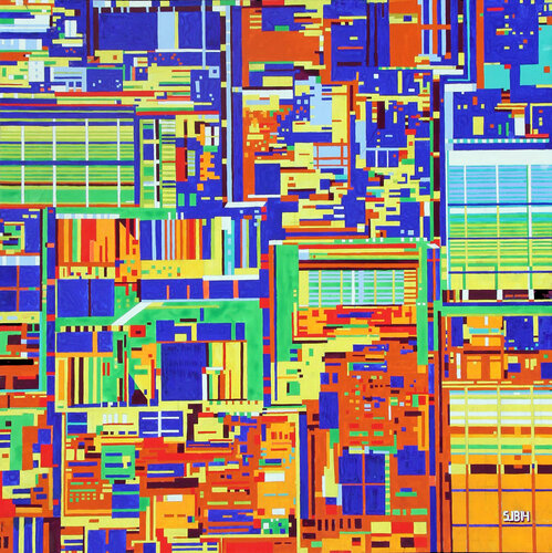 Arbytecture 3 di Stephen J Bragg, Pittura in vendita su Singulart