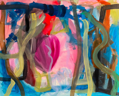 Cintas desde la Ventana Abierta del Corazón di Marta Eva LLamera, Pittura in vendita su Singulart