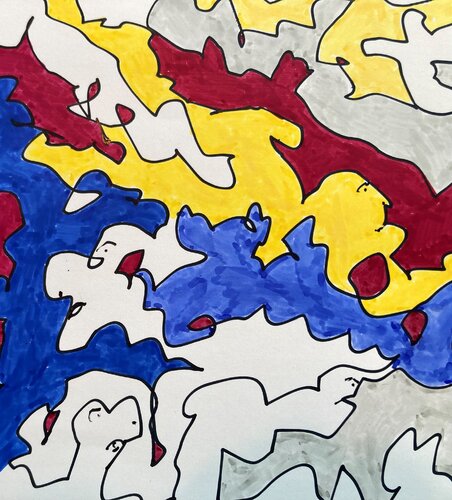 Ce gens La A by Hans Oerlemans, Drawing for Sale on Singulart