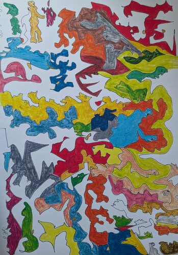 Ce gens La A the first par Hans Oerlemans, Dessin en vente sur Singulart