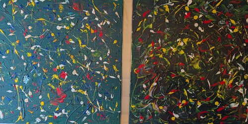 Action X2 von Hans Oerlemans, Malerei kaufen auf Singulart