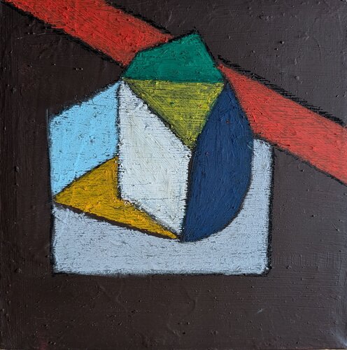 Abstraction constructive à l'échelle humaine no S 3 by Hans Oerlemans, Painting for Sale on Singulart