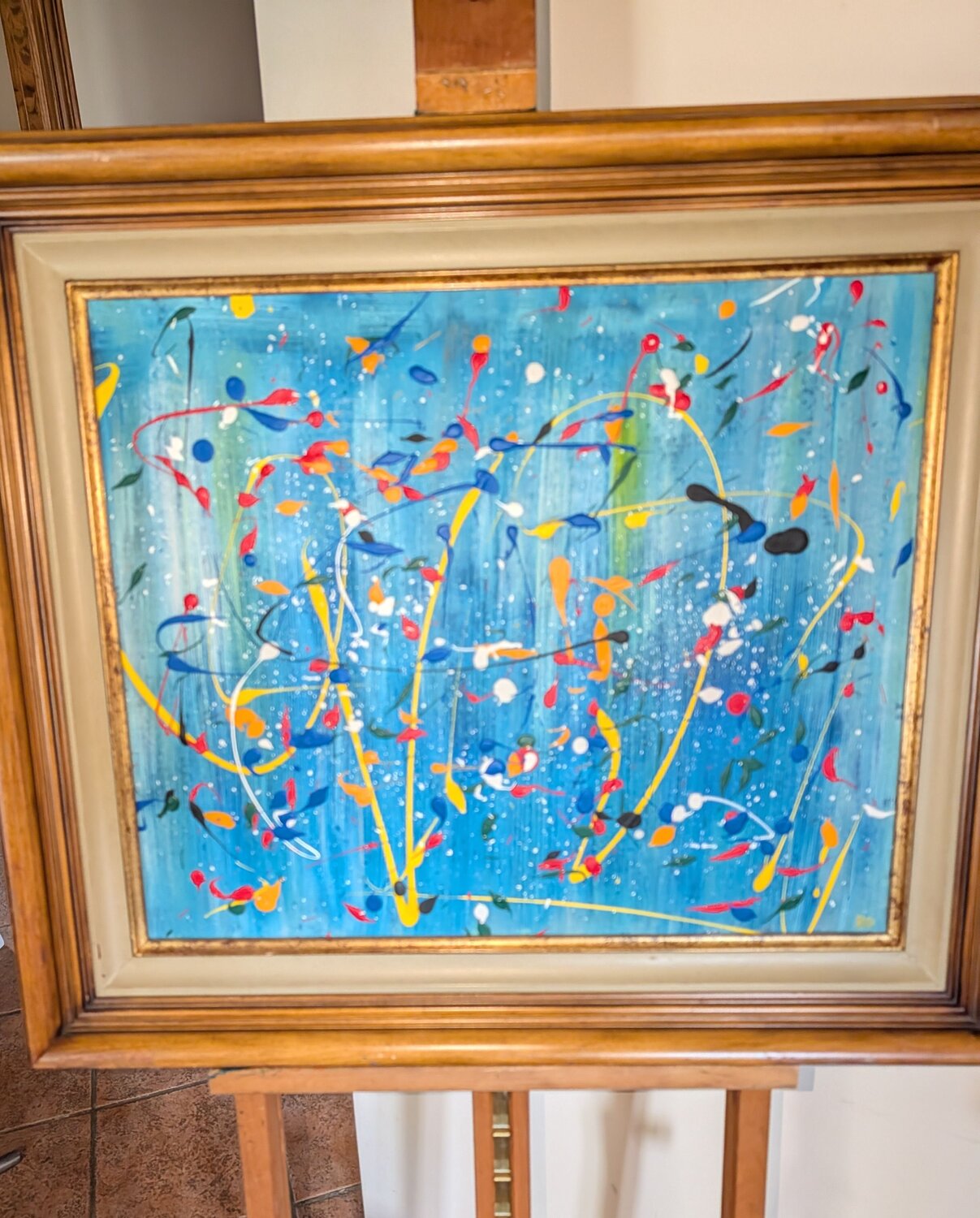 Le jeu des couleurs sur Le Grand Blue 2010 Hans Oerlemans Origineel schilderij te koop
