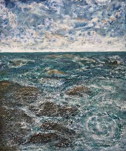 Where Energy Meets the Sea di Angela Vitosinscaia, Pittura in vendita su Singulart