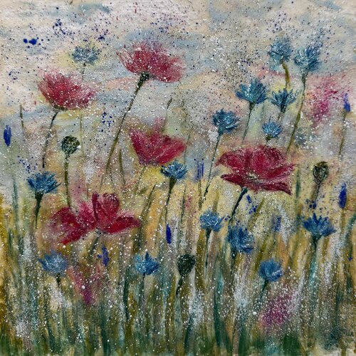 Fields of Memory par Angela Vitosinscaia, Œuvre sur papier en vente sur Singulart