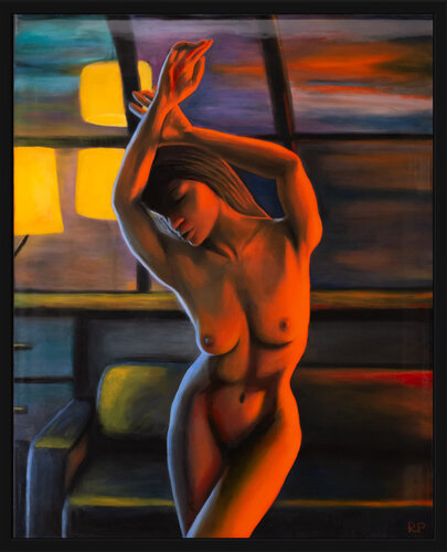 Lady in the Atrium par Rafael Paiva, Peinture en vente sur Singulart