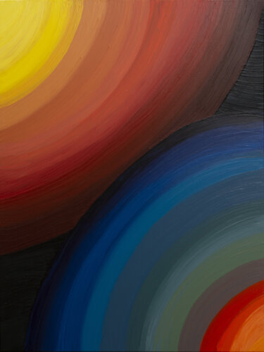 Meeting Point - Abstract 004 by Rafael Paiva, Painting for Sale on Singulart