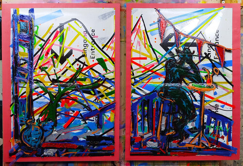 The Unending Summer (View from Cafe Goa, Halkidiki) van Ivan Jovanovic oRSoF, Schilderij te koop op Singulart