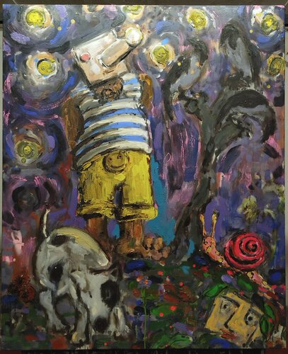 The Nightsky Watchers by Ivan Jovanovic oRSoF, 회화 for Sale on Singulart