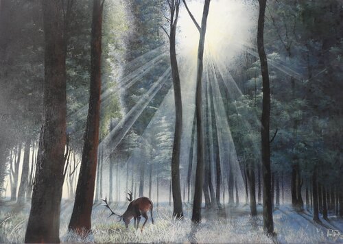 Dusk on the Veluwe par PAUL FOOTE, Peinture en vente sur Singulart