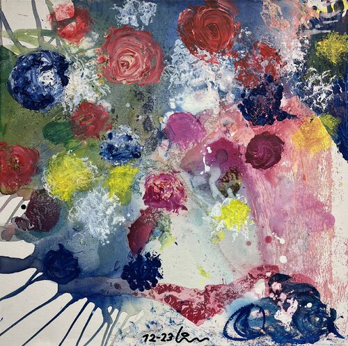 birthday flowers van Heiner Lienhard, Schilderij te koop op Singulart