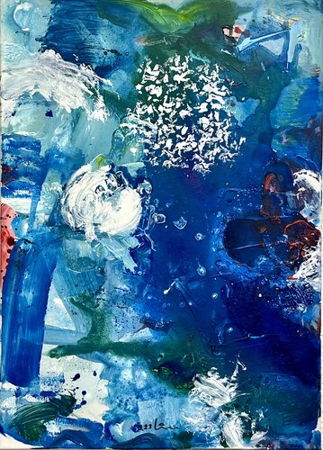 Pond with aquatic plants by Heiner Lienhard, Painting for Sale on Singulart