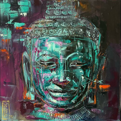 Green Buddha von Petko Dzhelebov, Malerei kaufen auf Singulart