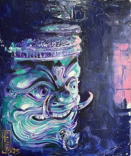 Green one di Petko Dzhelebov, Pittura in vendita su Singulart
