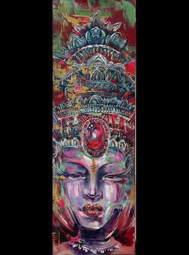 The fortune teller van Petko Dzhelebov, Schilderij te koop op Singulart