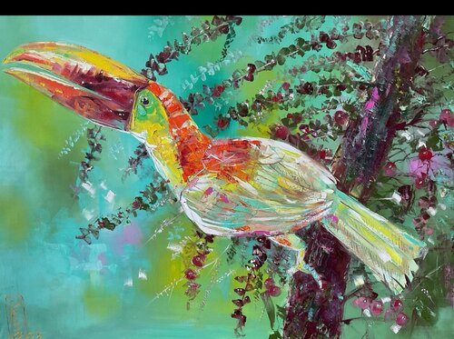 Colourful Toucan von Petko Dzhelebov, Malerei kaufen auf Singulart