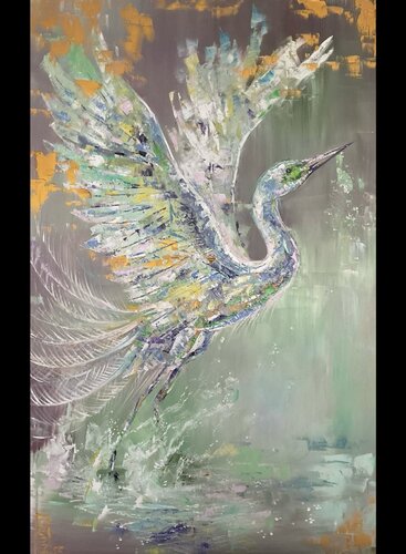 Great green by Petko Dzhelebov, Painting for Sale on Singulart