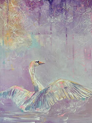 Purple Fairy tale by Petko Dzhelebov, Painting for Sale on Singulart