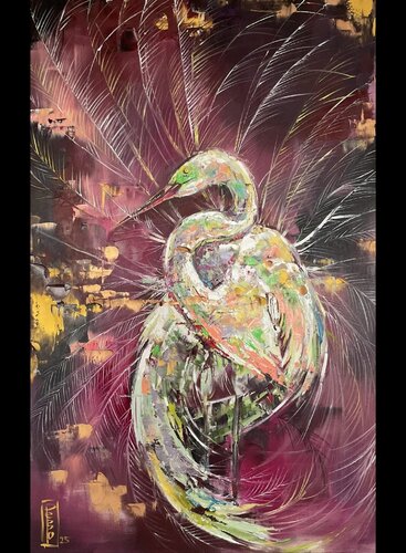 Great white di Petko Dzhelebov, Pittura in vendita su Singulart