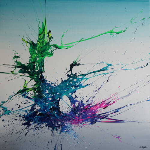 Emerald Tree (Spirits Of Skies 100121) by Ansgar Dressler, Painting for Sale on Singulart