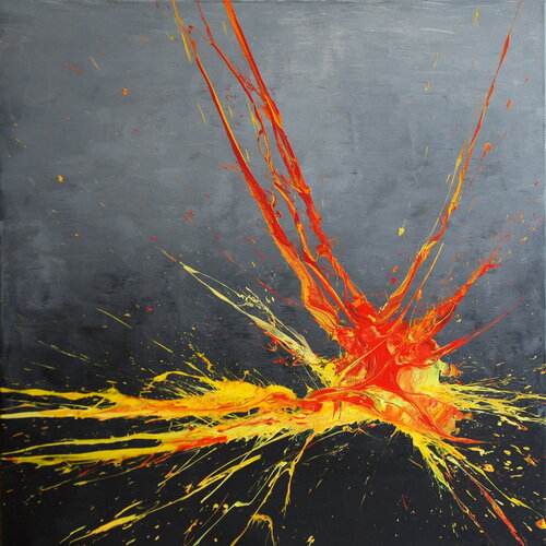Luminous Bursts XII (Spirits Of Skies 064187) di Ansgar Dressler, Pittura in vendita su Singulart