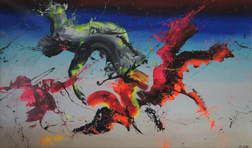 Riders Of The Apocalypse (Spirits Of Skies 240024) [CANVAS ONLY] van Ansgar Dressler, Schilderij te koop op Singulart
