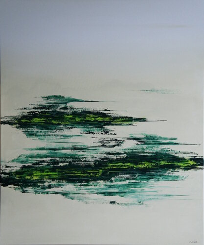 Wide Open Green by Ansgar Dressler, Painting for Sale on Singulart