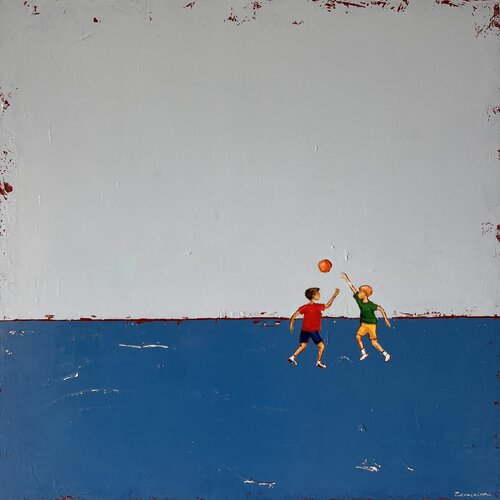 In the courtyard by Nataliia Zevaikina, Painting for Sale on Singulart