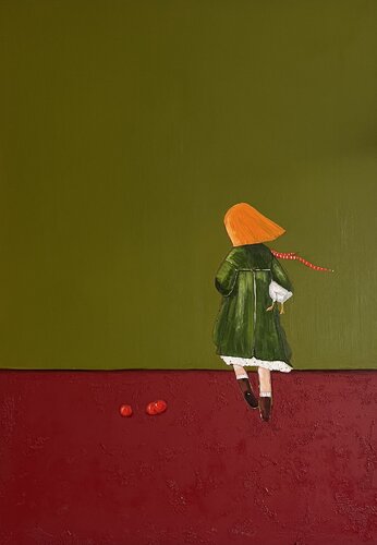 A Walk with a Christmas Friend by Nataliia Zevaikina, Painting for Sale on Singulart