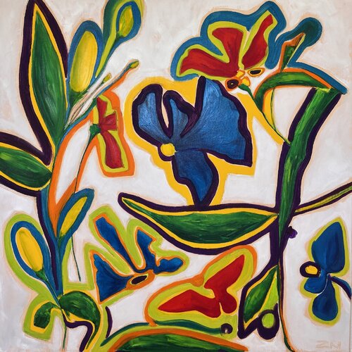 Exotic garden by Nataliia Zevaikina, Painting for Sale on Singulart