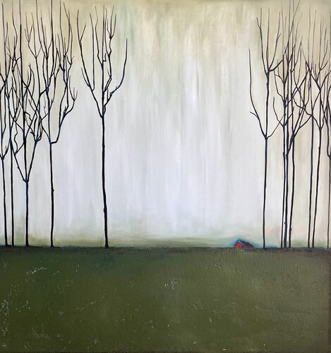 House at the Edge of Silence von Nataliia Zevaikina, Malerei kaufen auf Singulart