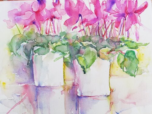 Ciclamini de Sabine Blomqvist, Obra en papel a la venta en Singulart