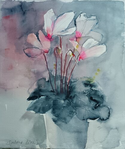 Ciclamini della speranza de Sabine Blomqvist, Obra en papel a la venta en Singulart