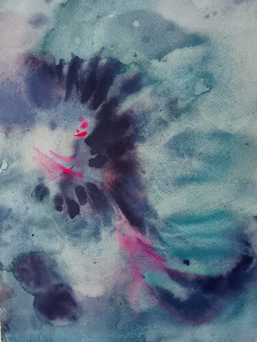 Blue dreams II by Sabine Blomqvist, Work on Paper for Sale on Singulart