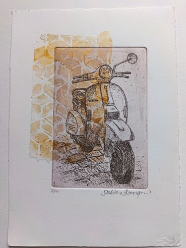 Vespa Oro I by Sabine Blomqvist, 종이 for Sale on Singulart