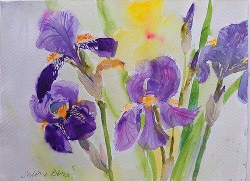 Iris di maggio de Sabine Blomqvist, Obra en papel a la venta en Singulart