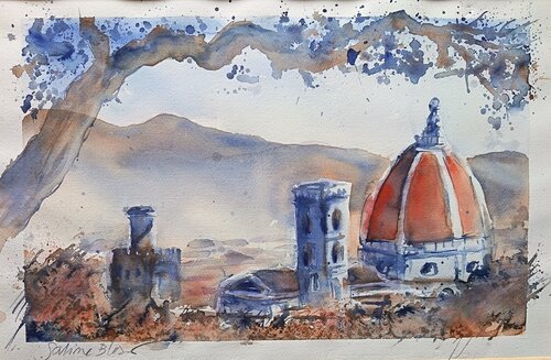 Firenze vista dal Belvedere von Sabine Blomqvist, Malerei kaufen auf Singulart