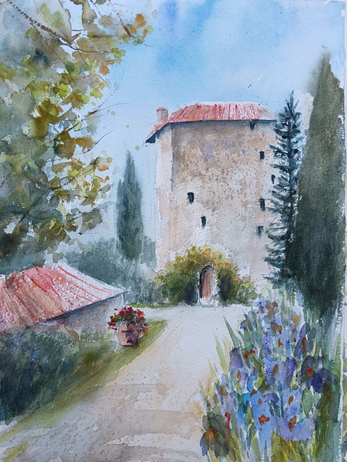 Castello di Ristonchi con iris Sabine Blomqvist