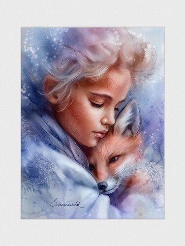 The Little Prince and the Fox van Tatiana Schönewald, Afdruk te koop op Singulart