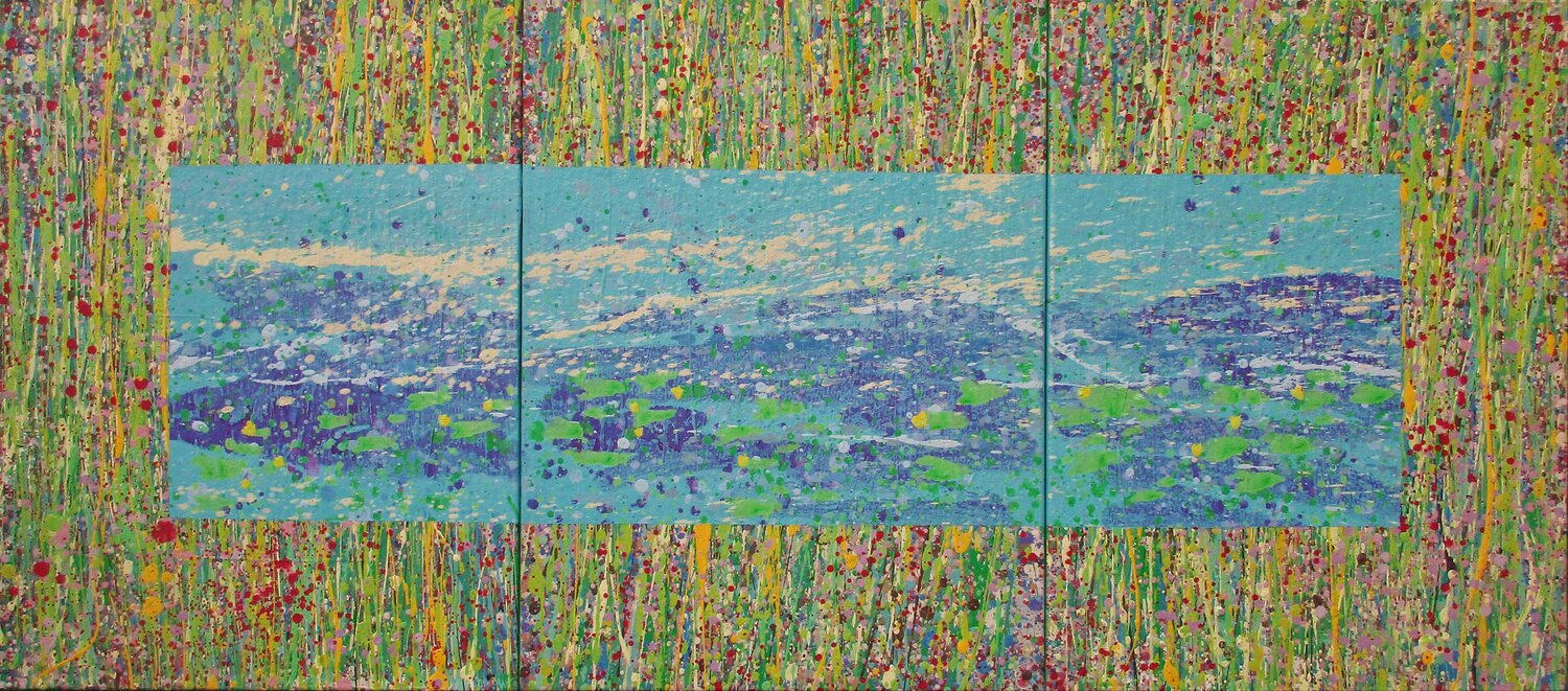 Triptyque de nénuphars Michel Delage