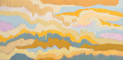 Paesaggio - L'arazzo giallo di Gabriele Casale, Pittura in vendita su Singulart