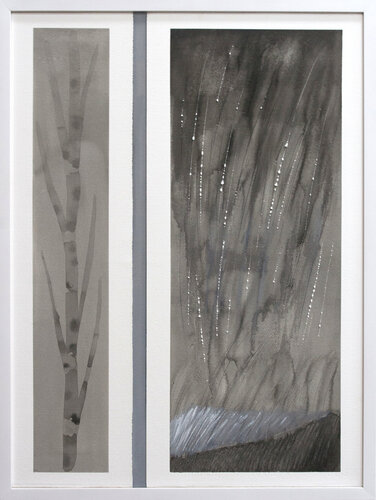 Birches and abstract van Gabriele Casale, Schilderij te koop op Singulart