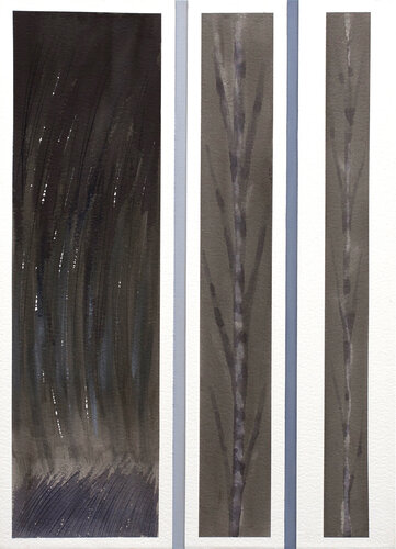 Birches and abstract von Gabriele Casale, Malerei kaufen auf Singulart