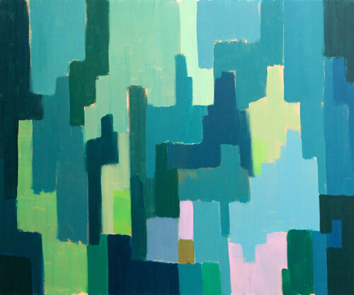 Paesaggio blu - Città von Gabriele Casale, Malerei kaufen auf Singulart