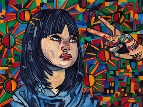 Aufrichten    ...nicht richten par Vera Boldt, Peinture en vente sur Singulart